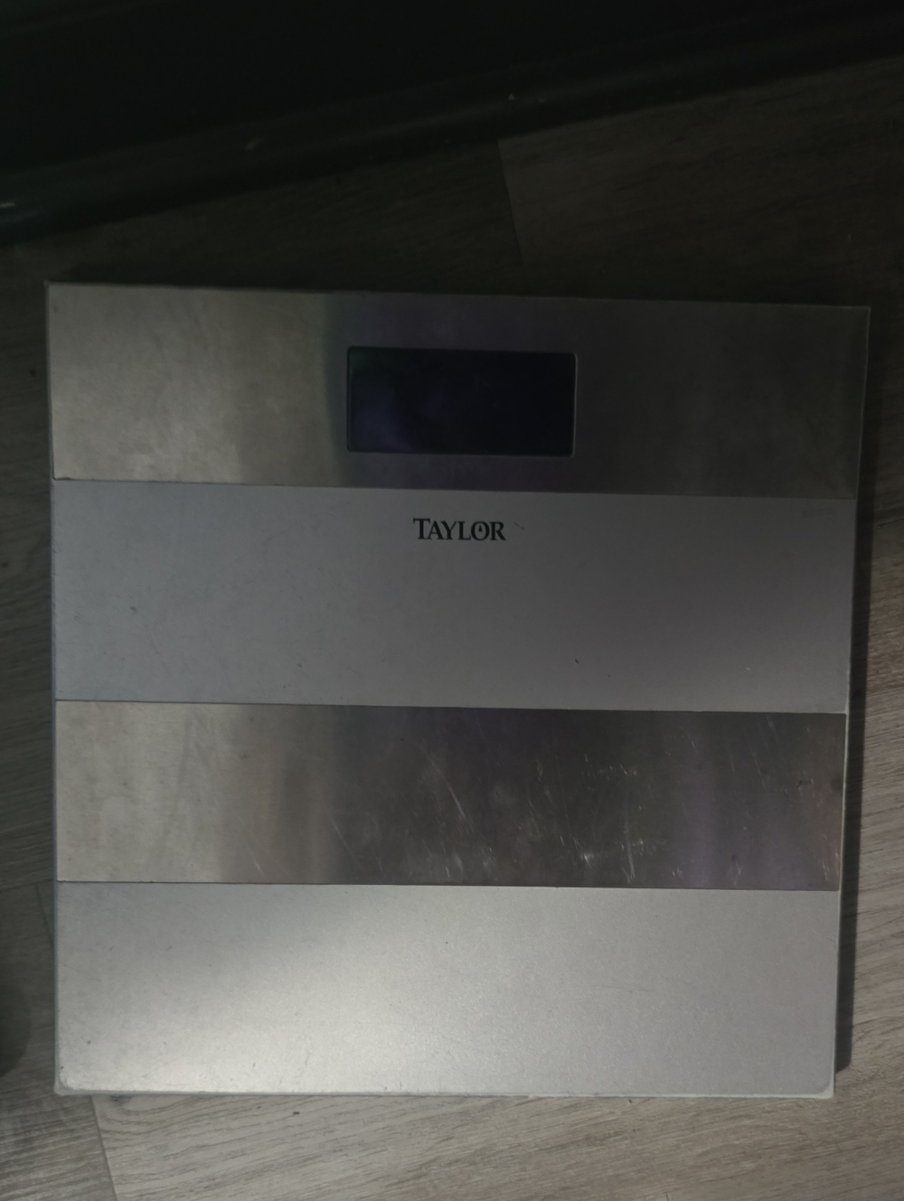 Taylor Striped Stainless Steel and White Digital Scale